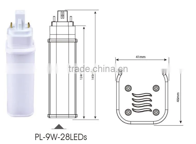 LED PL lamp g24d g24q gX23 2pin 4pin led replacement bulbs 100W led pl bulb UL cUL approved