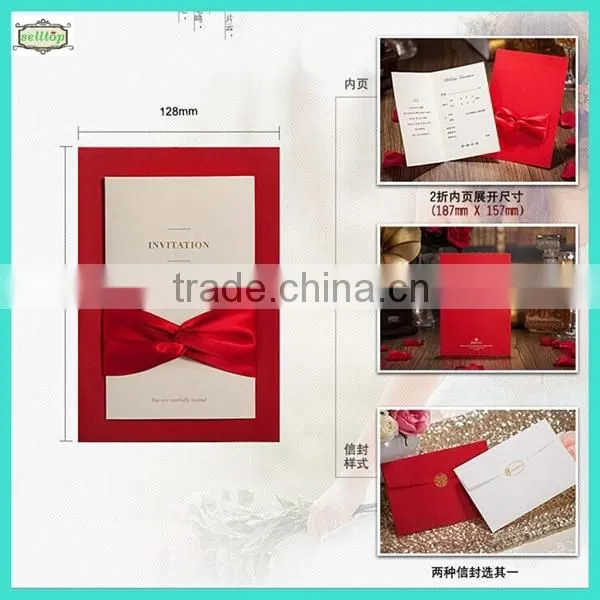 2014 high quality chinese wedding invitation card