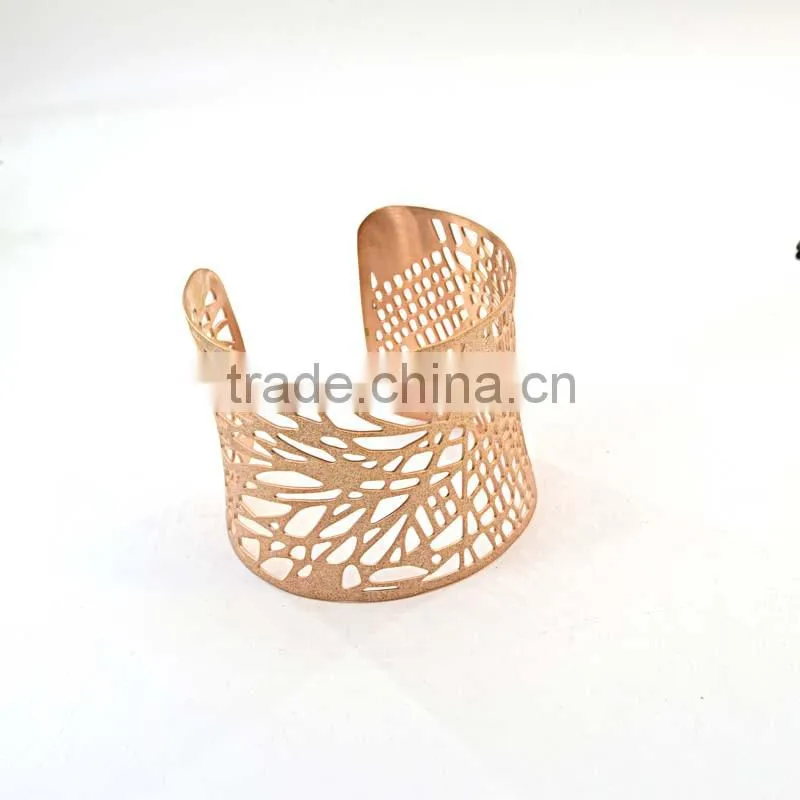 stainless steel gold plated fashion accseeories bracelet rose gold