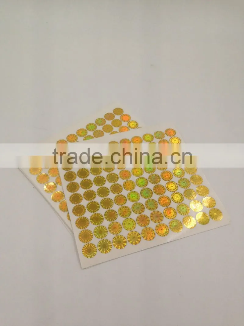 high quality custom private 3D hologram anti fake label stickers