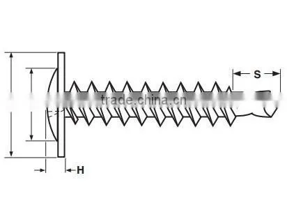 stainless steel phillips drive wafer head self drilling screw