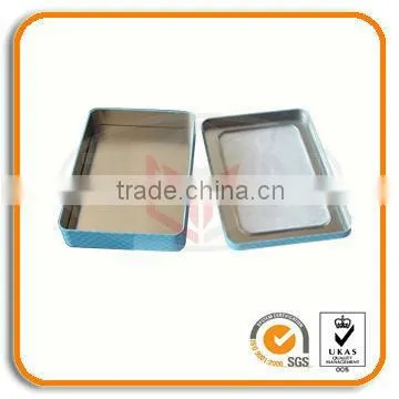 metal tin box with clear widow