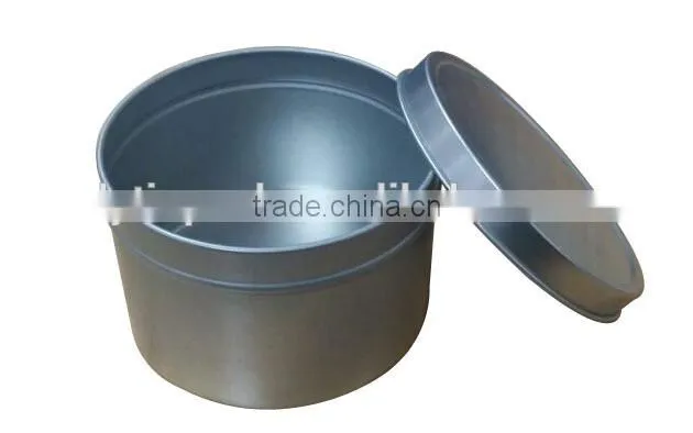 Plain round tin box for chocolate candy packaging
