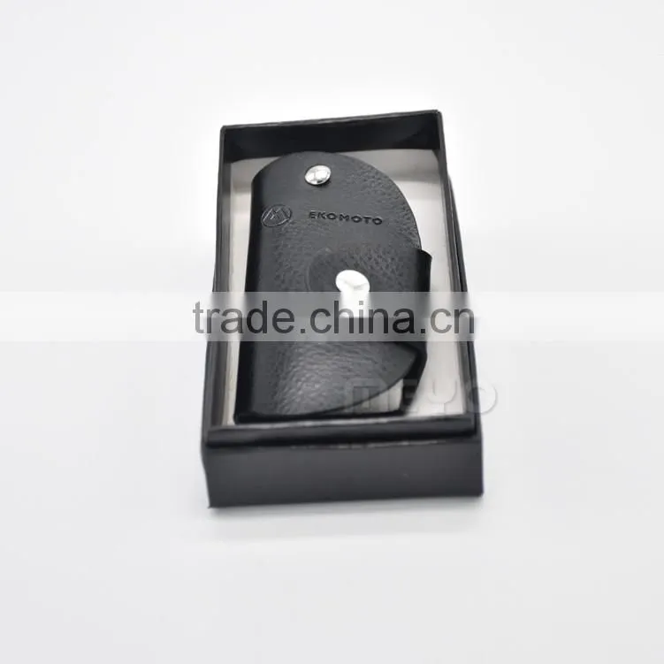 New style black leather key holder for business gift