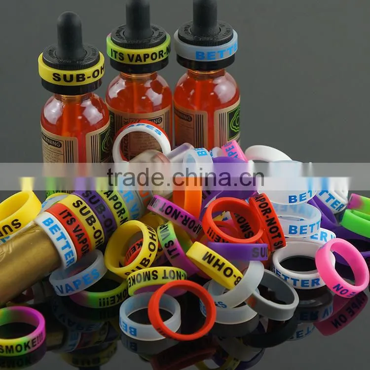 2015 new design Best selling products silicone vape band for eicg atomizer, tank mod, silicone vape band for christmas stocking