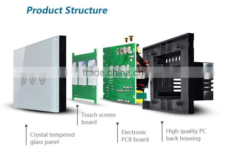 US/AUS Type Crystal Touch Fan Switch & Wall Touch Switch for Fan