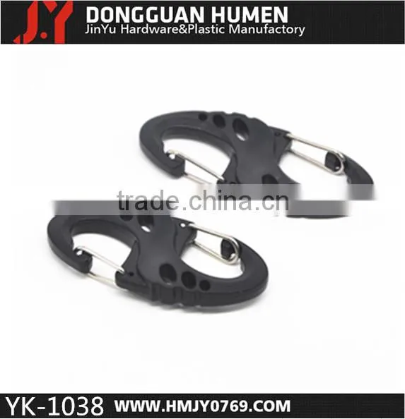 S biner for hiking, eight shape carabiner hook, climbing carabiner