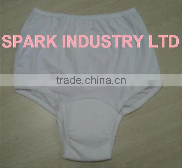 High quality women incontinence underwear with incontinence pad