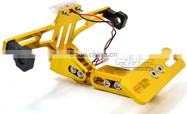 BJ-LPL-039 Aftermarket Aluminum Universal Motorbike License Plate Bracket Light with LED