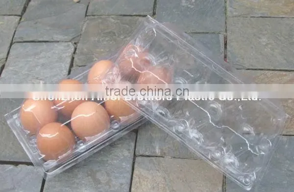 8/9/10/12/15/18 cavities plastic egg box,PVC PET egg packing tray,egg holder