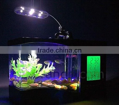 2013 hot selling mini aquarium with running water