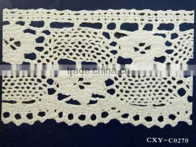 Alibaba china unique 100% cotton lace trimmings