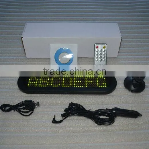 12v led car message sign led moving scrolling message display screen board by remote control