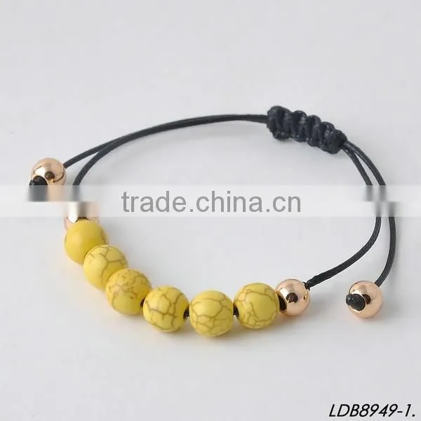2016 Handmade stretch rope turquoise bracelets