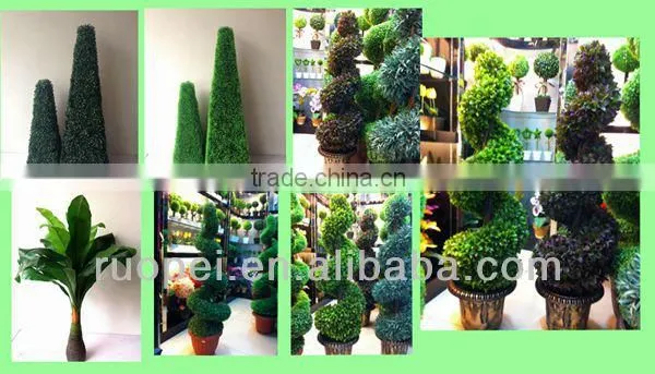 Landscaping artificial different shape of boxwood grass wall
