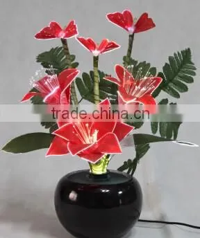 New Single Multi Color Handmade LED PU Flowers Valentine's Rose Flower Light