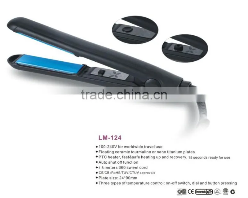 ladies wholesale titanium tourmaline hair straightener