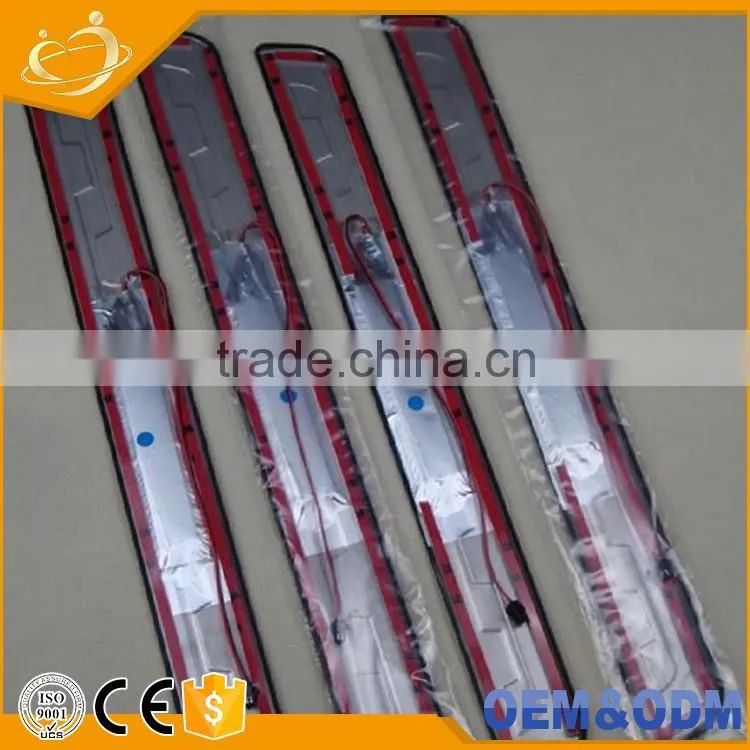 After the guard forwish,,back pedal Car LED illuminated door sill plate for prius, LED step scuff plate for TOYOTA WISH