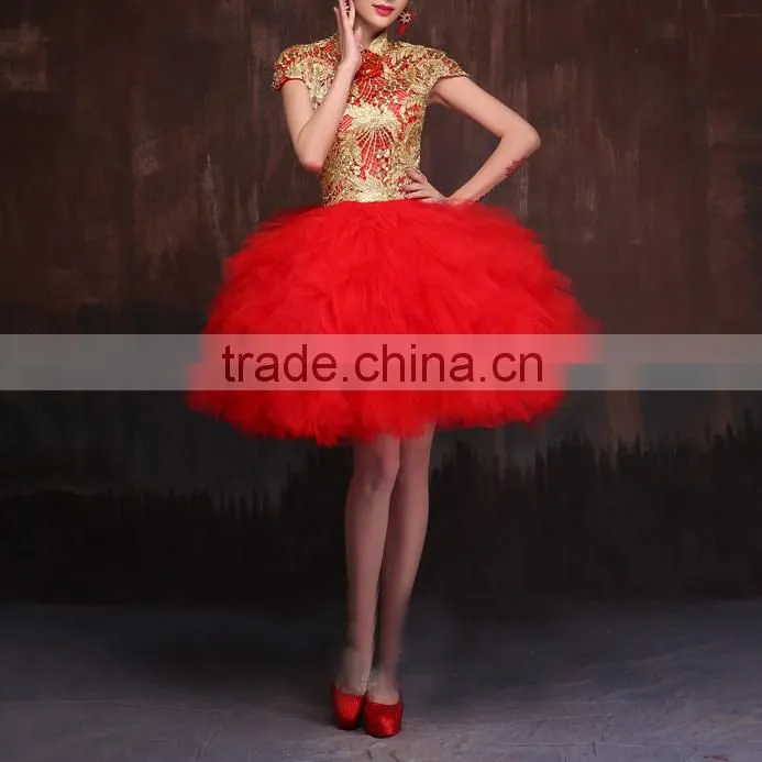 Good Quality Women bead embroidered evening dress