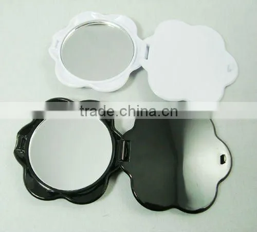 Flower shape single side compact mirror/cosmetic mirror/make up mirror/vanity mirror/pocket mirror for promotion
