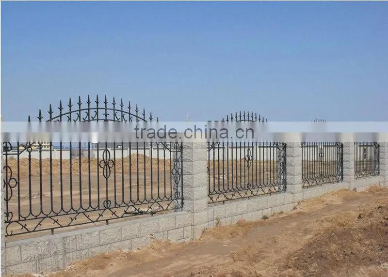 newest modern wrought iron garden border fence