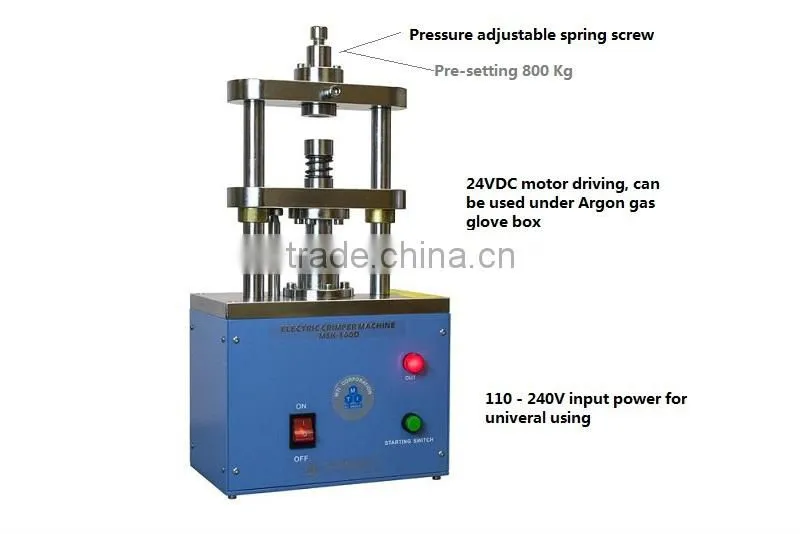 Electric Coin Cell Crimping Machine for CR20XX button cells / crimping machine for sale