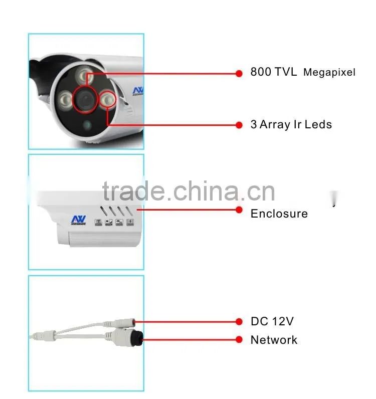 Video Security System Infrared Night Vision Bullet CCTV Camera