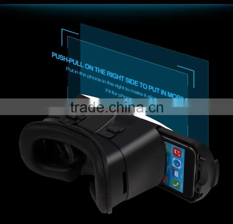 2016 China made hot sale VR case, 3d glasses VR box for blue film video