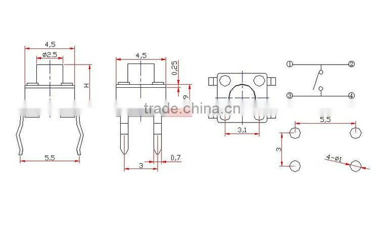 Hot Sell SMD tact switch