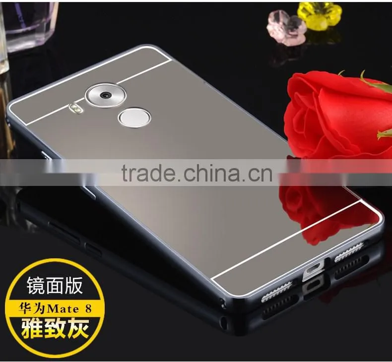 Mirror Case for Huawei Mate 8 Hard Aluminum back Case For Huawei Mate8 with Metal case