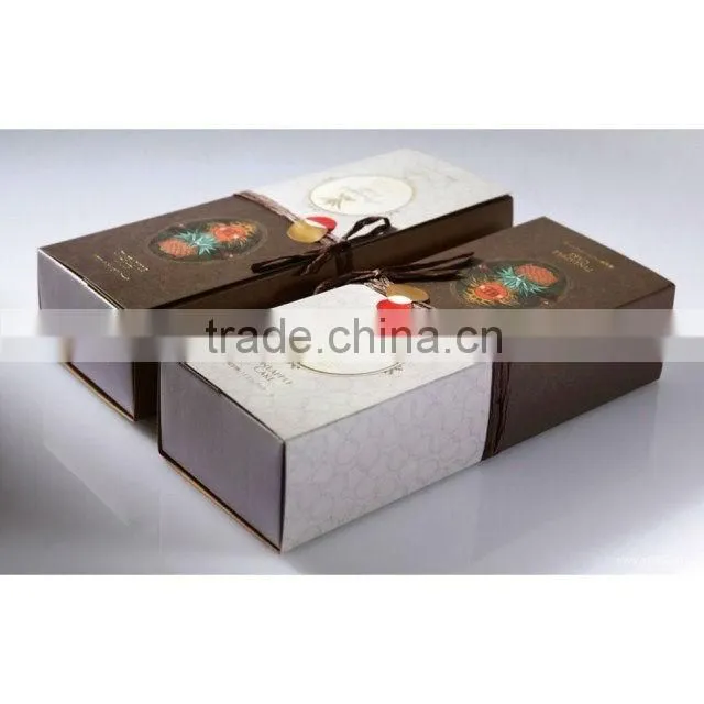 White cardboard fold food gift box, foldable tea gift box cosmetics box customized