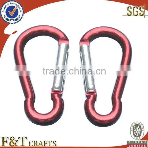 cheap Black D Shaped Aluminum Alloy Snap Clip aluminum carabiner keychain