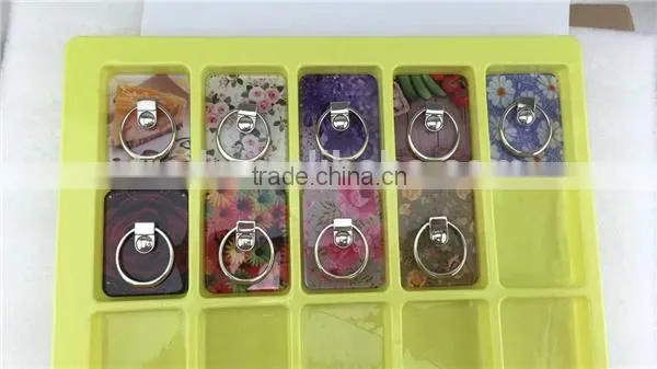 crystal polished PC and metal ring ring holder stand