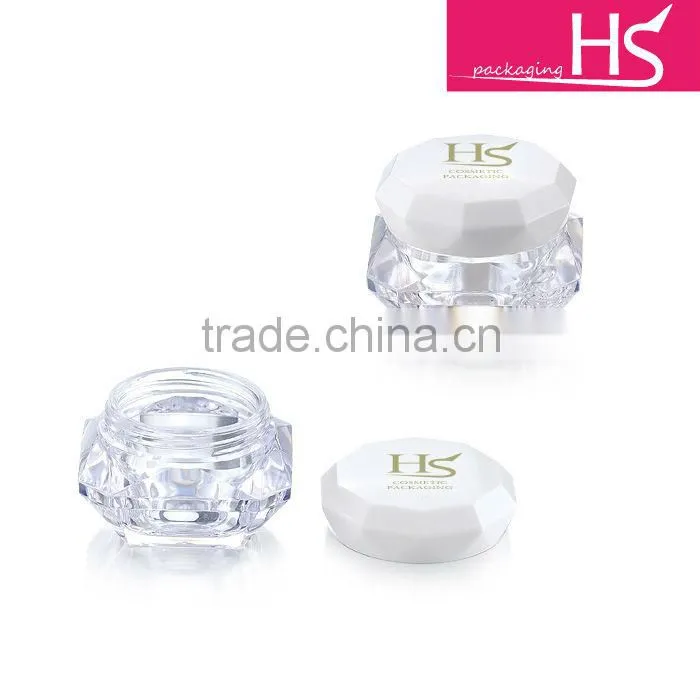 Diamond design top cosmetic jar