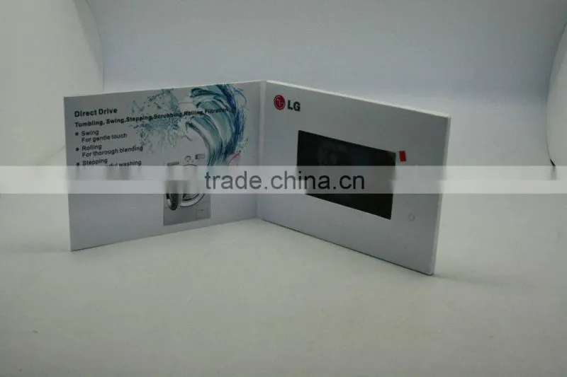 Top quality 2.4"customized lcd video greeting card for birthday gift,business invitation