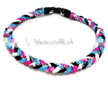 Top quality germanium 4 rope custom titanium sports necklace