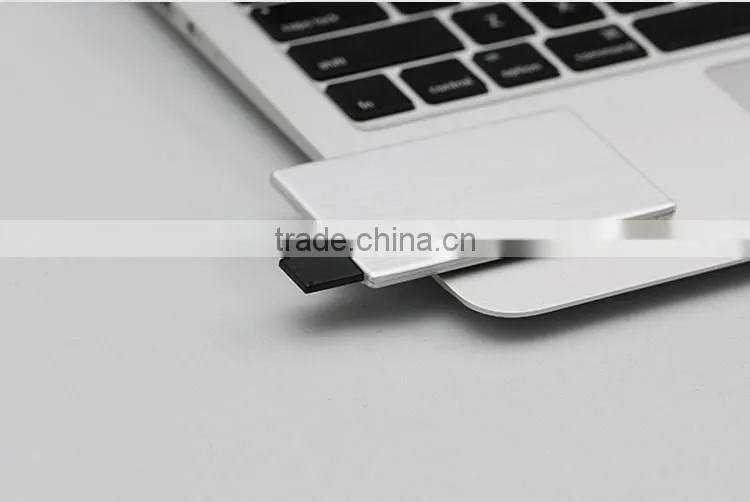 Metal material usb credit card flash drive , custom usb flash drive