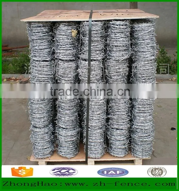 Hot dipped galvanized and PVC coated Barb Wire high security fence