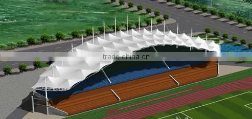 Transparent ETFE tent membrane structure for sports stand with more than 30 years guaranty