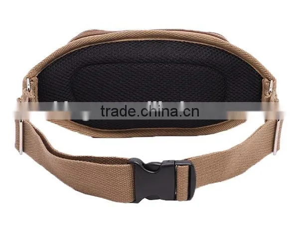 China manufacturer fashion canvas waist pouch for men H0097