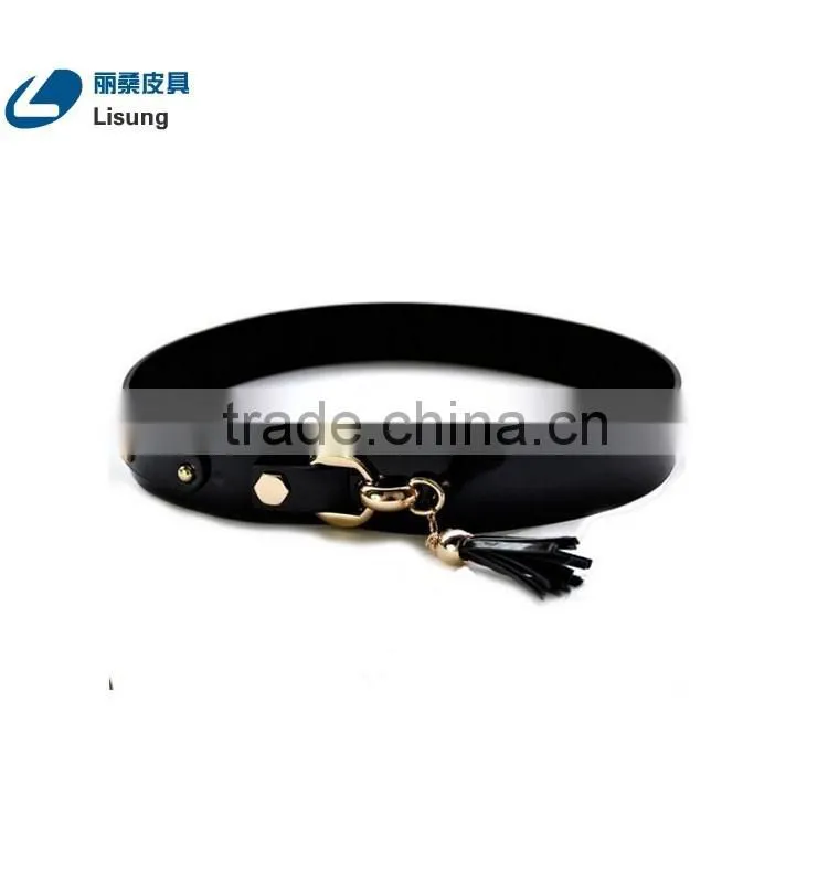 Fashion Studs Genuine Leather Women Waist Belt With Tassel