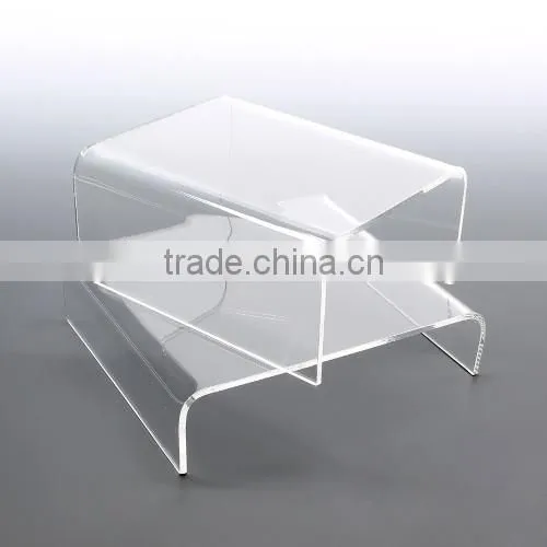 2016 White acrylic riser display fixtures, plexiglass display riser