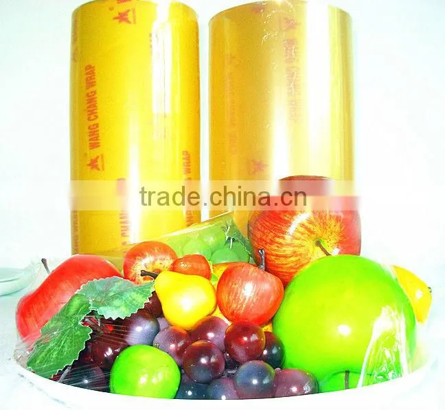 plastic cling film ,PVC film for food wrap film from wangjiang
