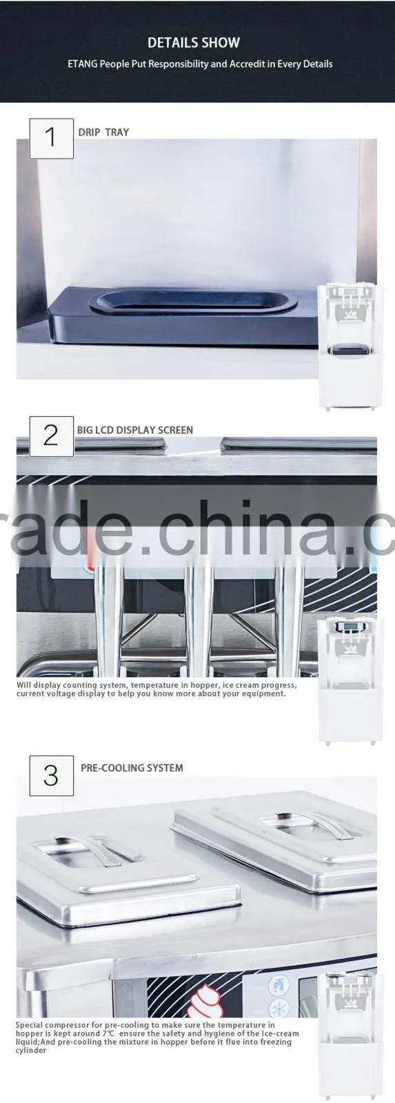 durable double pan fried ice cream machine price with best price