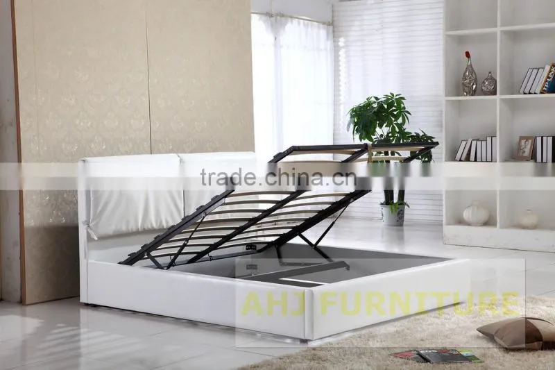 hydraulic lift up storage bed, storage bed frame with gas lift, storage bed hinge mechanism with gas strut