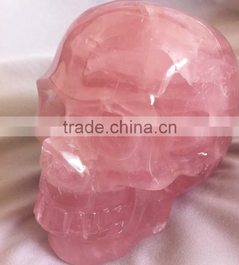 Top Quality Rose Quartz Cranium Crystal Skull