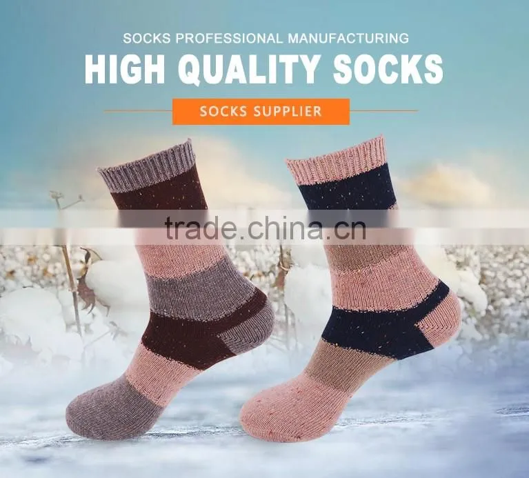 96N double cylinder lady marl yarn casual crew socks wholesale