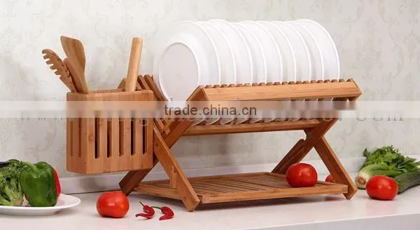 Bamboo wood table pen rack phone accessory display stand