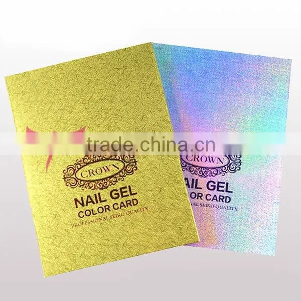 2015 newest 216 space silver PU leather Nail Art Salon Color Chart Nail Gel Polish Display Book