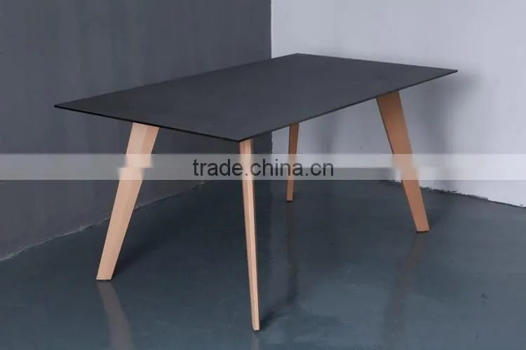 2016 Best Quality wooden dining room table with tempered glass